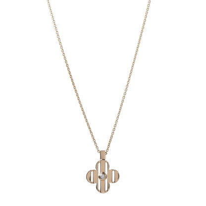 Louis Vuitton 18K Yellow Gold Diamond Fleur Pendant Necklace 1 of 6
