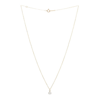 Mikimoto 18K Yellow Gold Diamond Akoya Cultured Pearl 5-5.5mm Drop Pendant Necklace 3 of 5