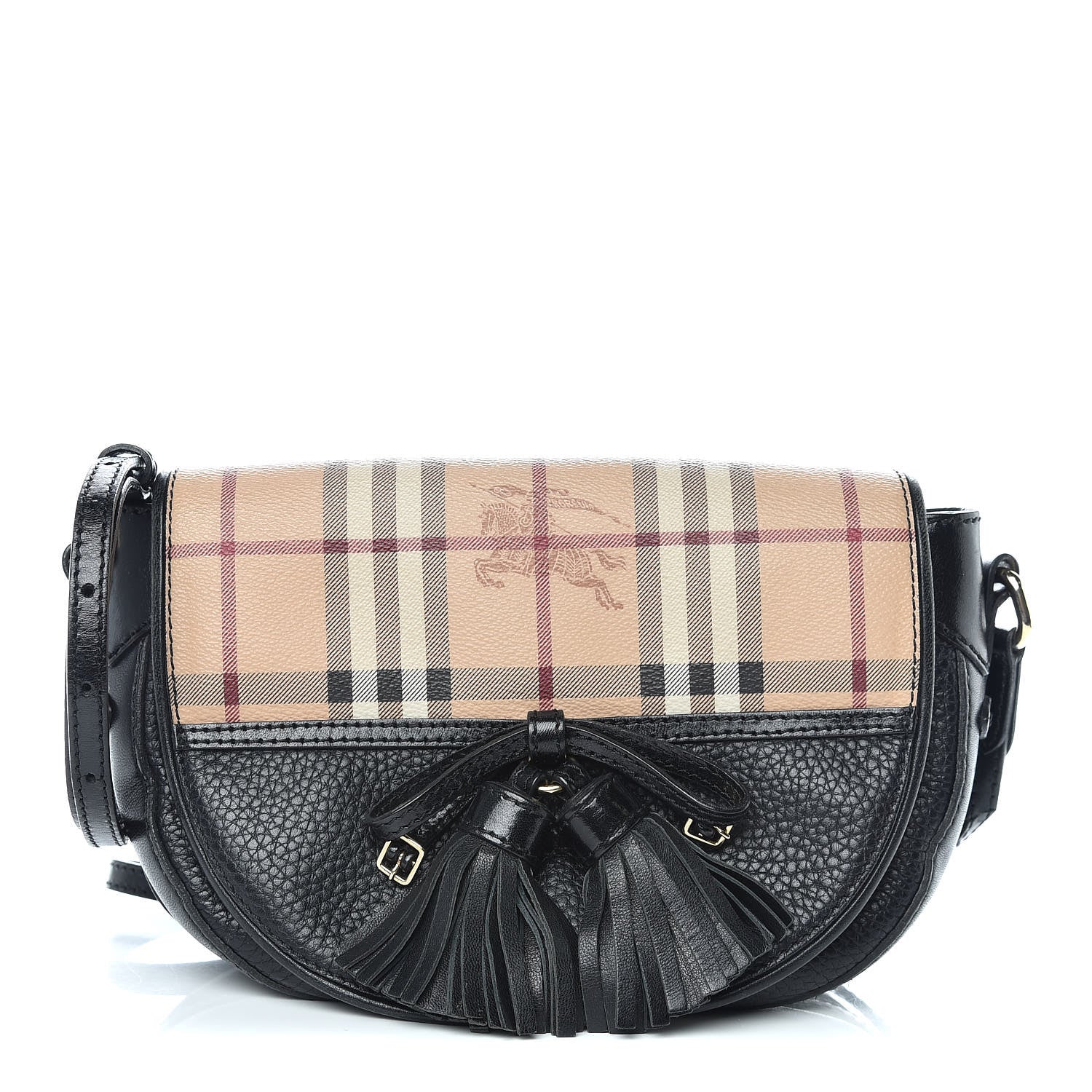 Burberry Haymarket Check Maydown Crossbody Bag Black 1 of 13
