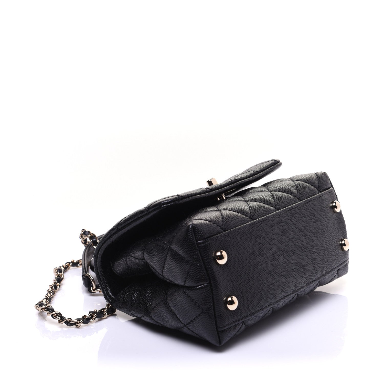 Chanel Caviar Quilted Extra Mini Coco Handle Flap Black 4 of 12