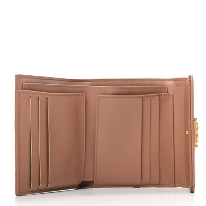 Chanel Caviar Chevron Quilted Boy Compact Wallet Light Brown 5 of 8