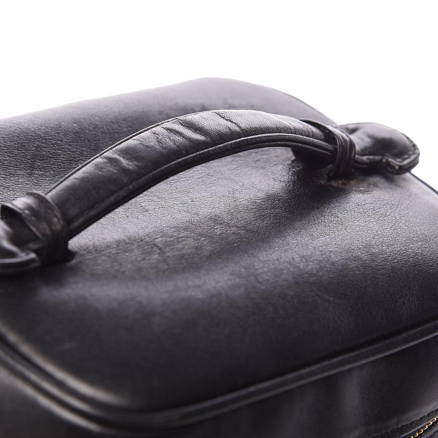 Lambskin Vanity Cosmetic Case Black
