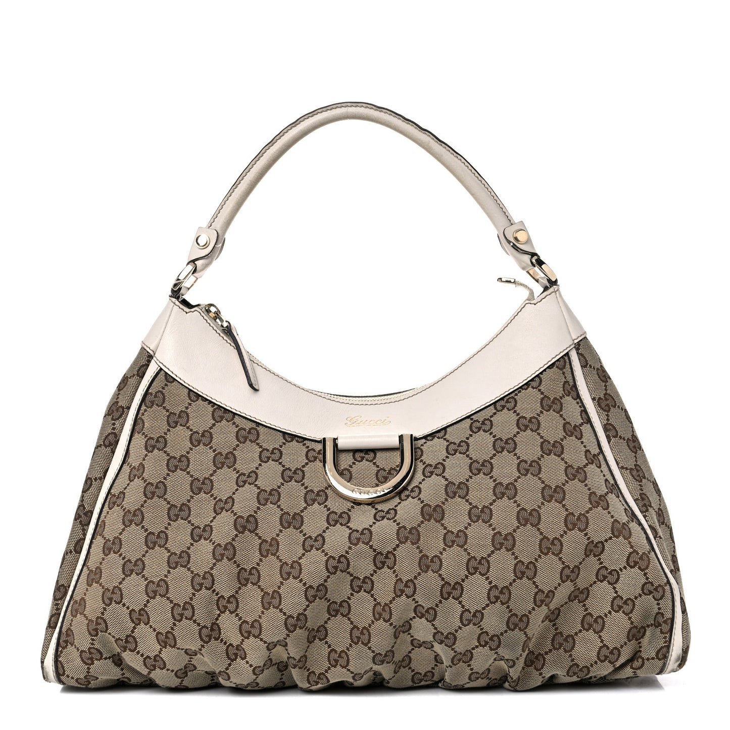 Monogram Large D Gold Hobo Off White
