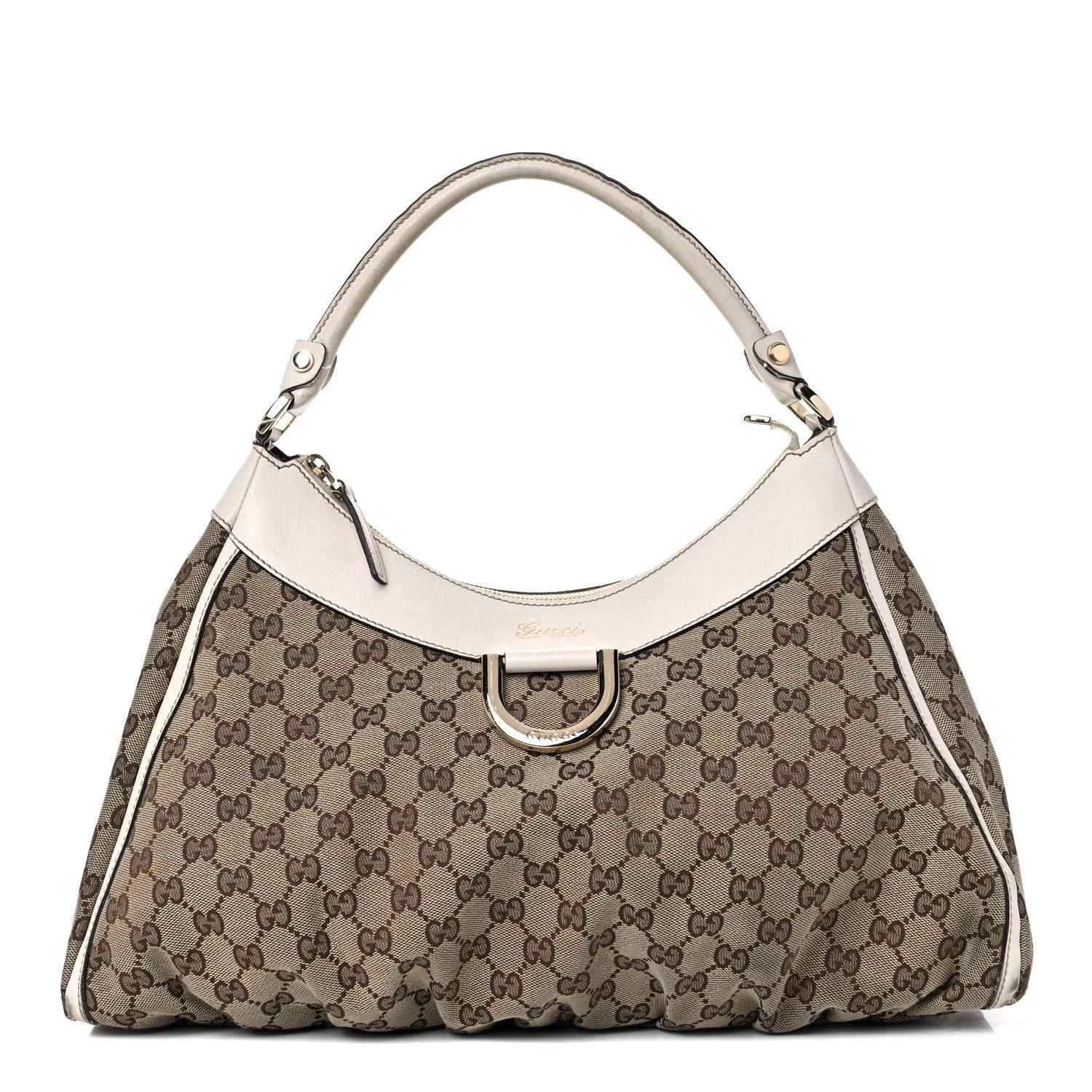 Gucci Monogram Large D Gold Hobo Off White 1 of 21