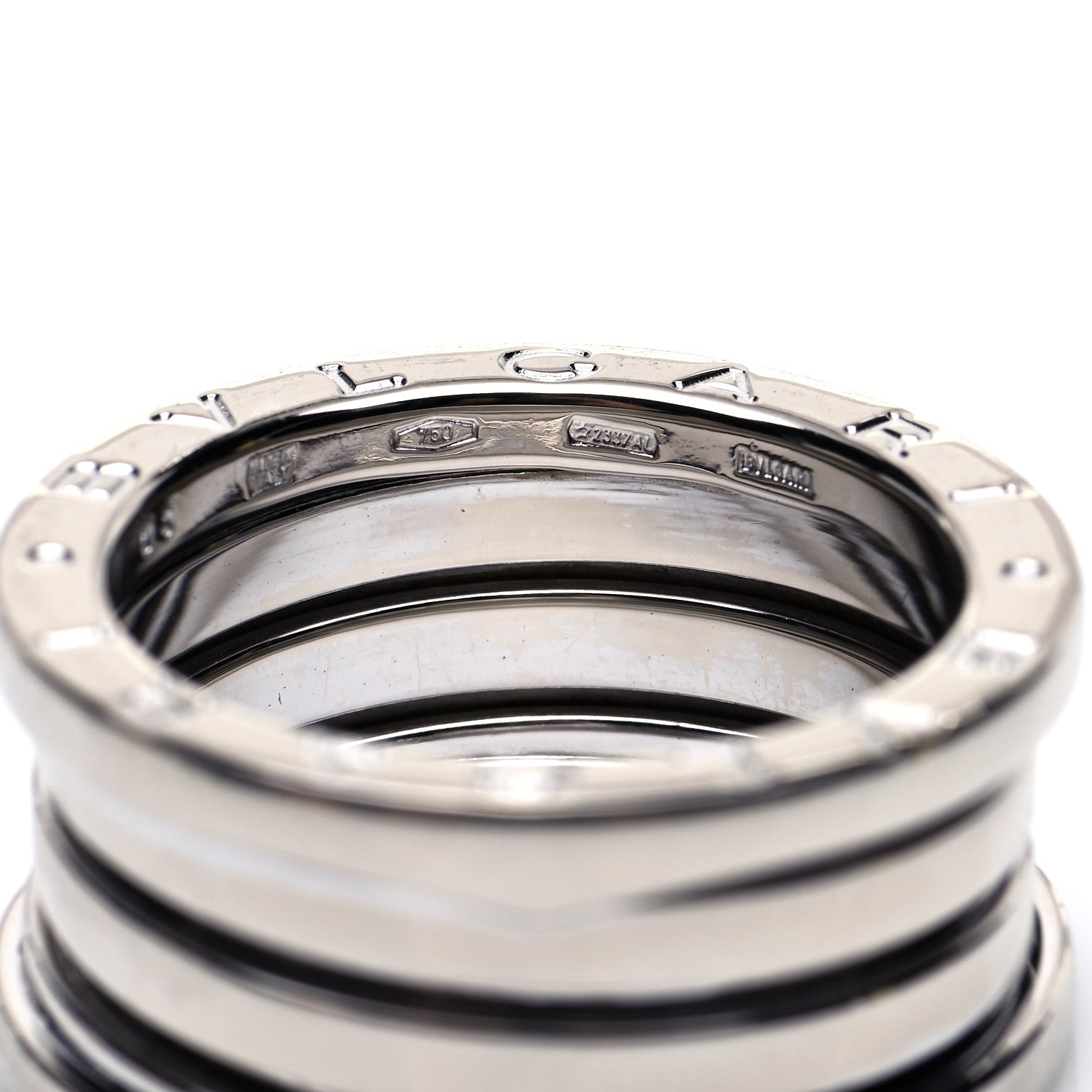 Bulgari 18K White Gold B.Zero1 Four-Band Ring 53 6.25 5 of 5