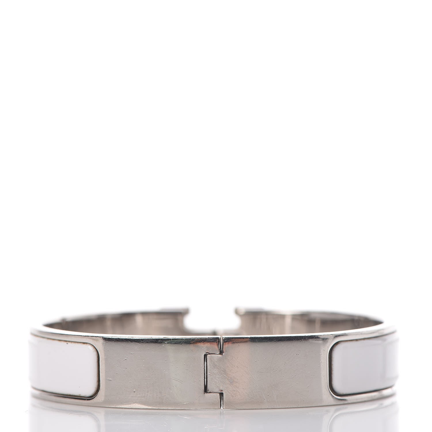Hermes Enamel Narrow Clic Clac H Bracelet PM White 3 of 5