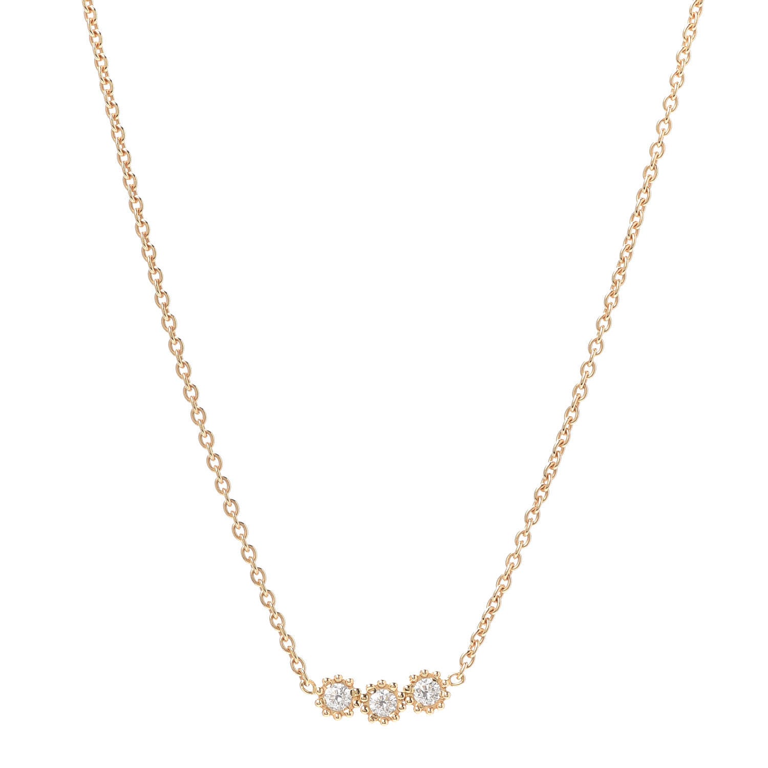 Christian Dior 18K Yellow Gold Diamond Mimirose Pendant Necklace 1 of 6