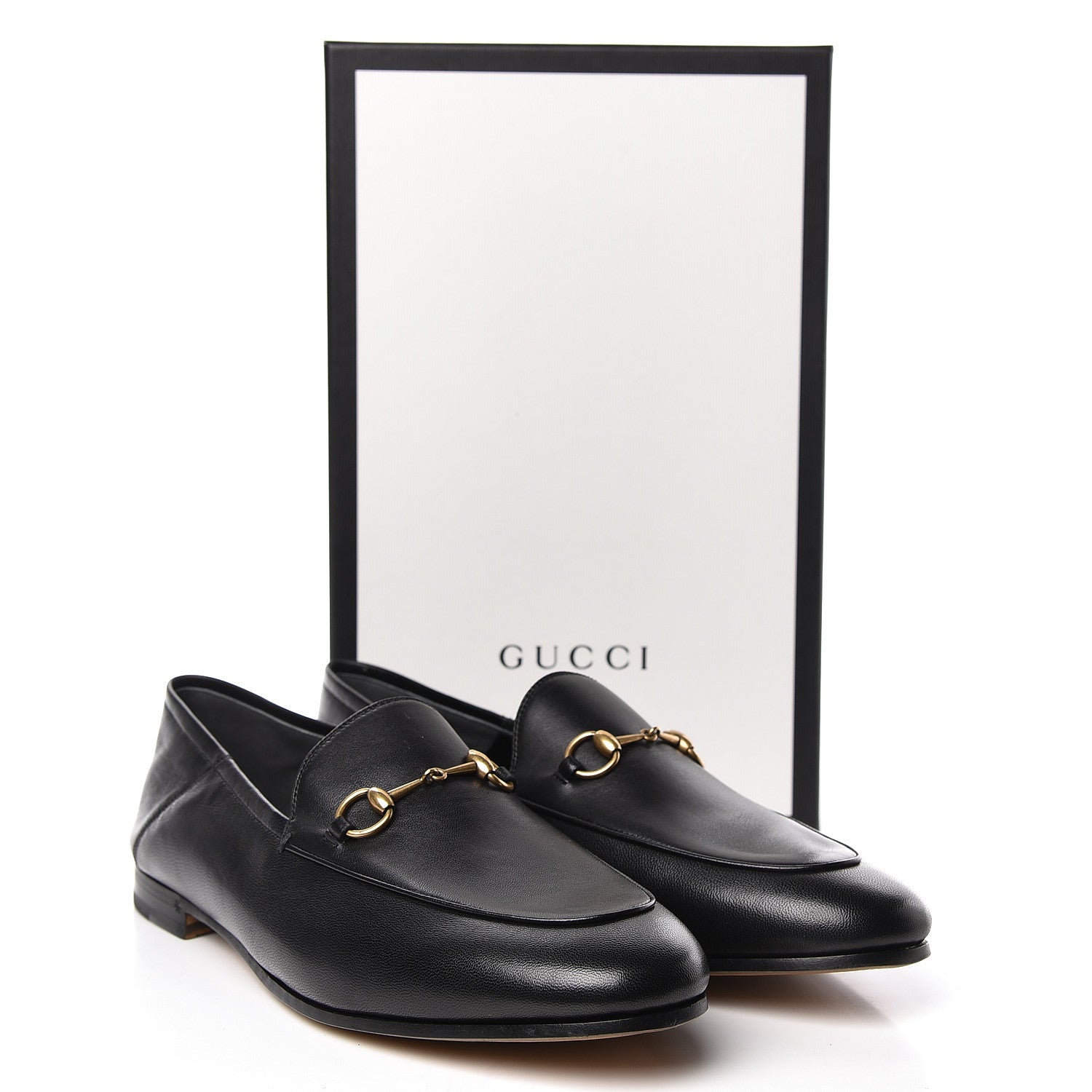Gucci Lambskin Womens Brixton Horsebit Loafers 42 Black 10 of 10