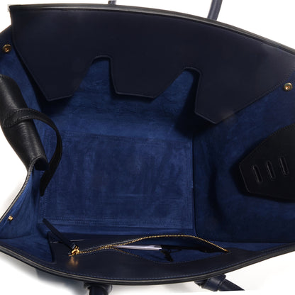 Celine Smooth Calfskin Large Bi-Color Tie Knot Tote Black Navy 6 of 9