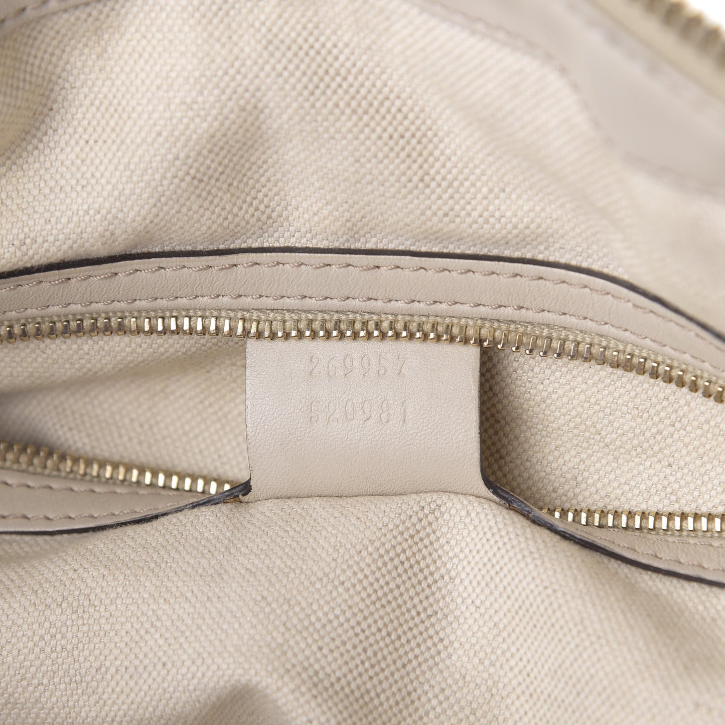 Guccissima Heart Bit Charm Top Handle Tote White