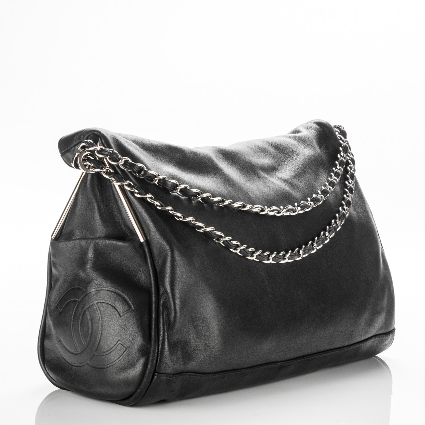 Lambskin Large Ultimate Soft Tote Black