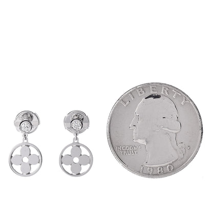 Louis Vuitton 18K White Gold Diamond Idylle Blossom Stud Earrings 2 of 7