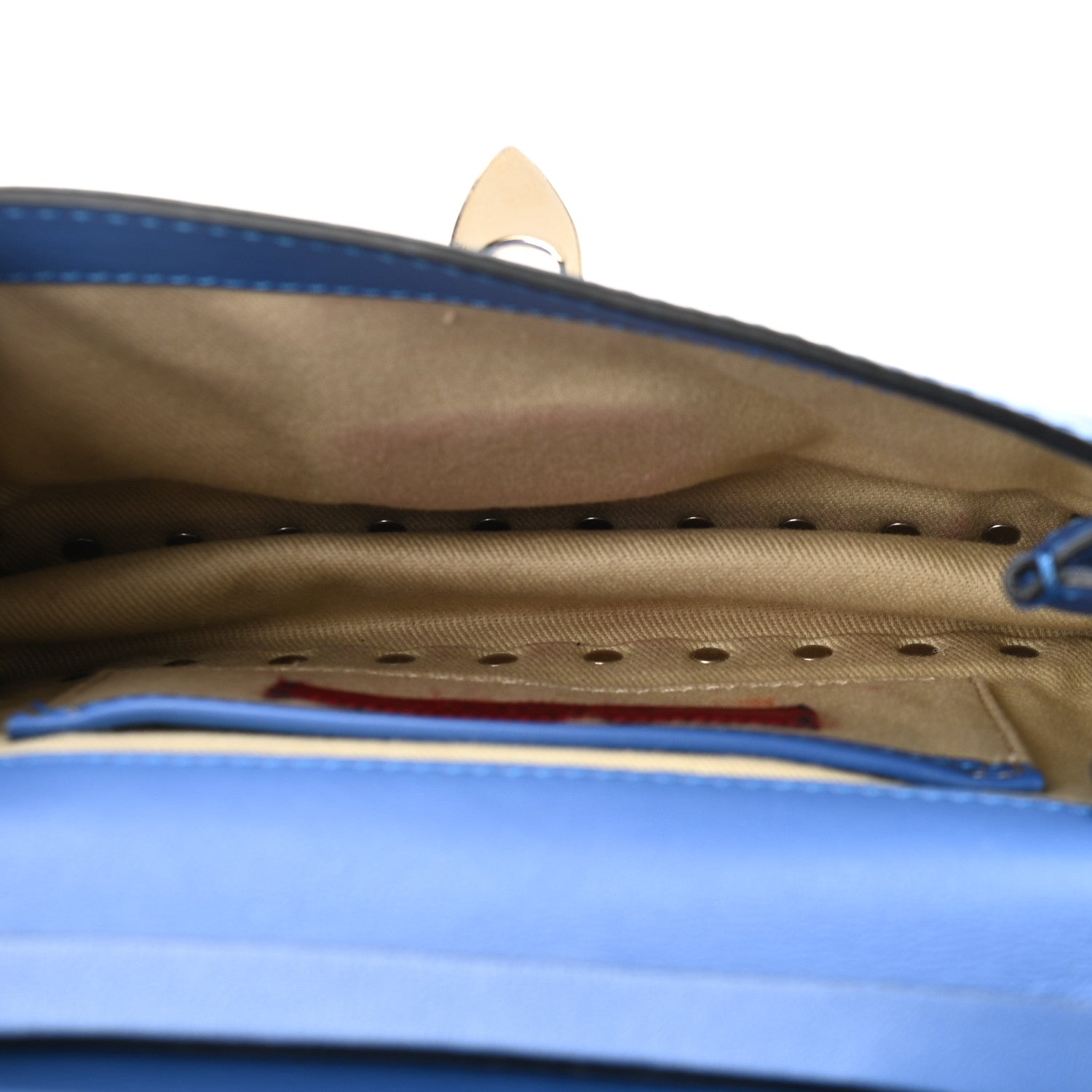 Valentino Garavani Vitello Mini Rockstud Flap Saddle Crossbody Bag Light Sapphire 5 of 10