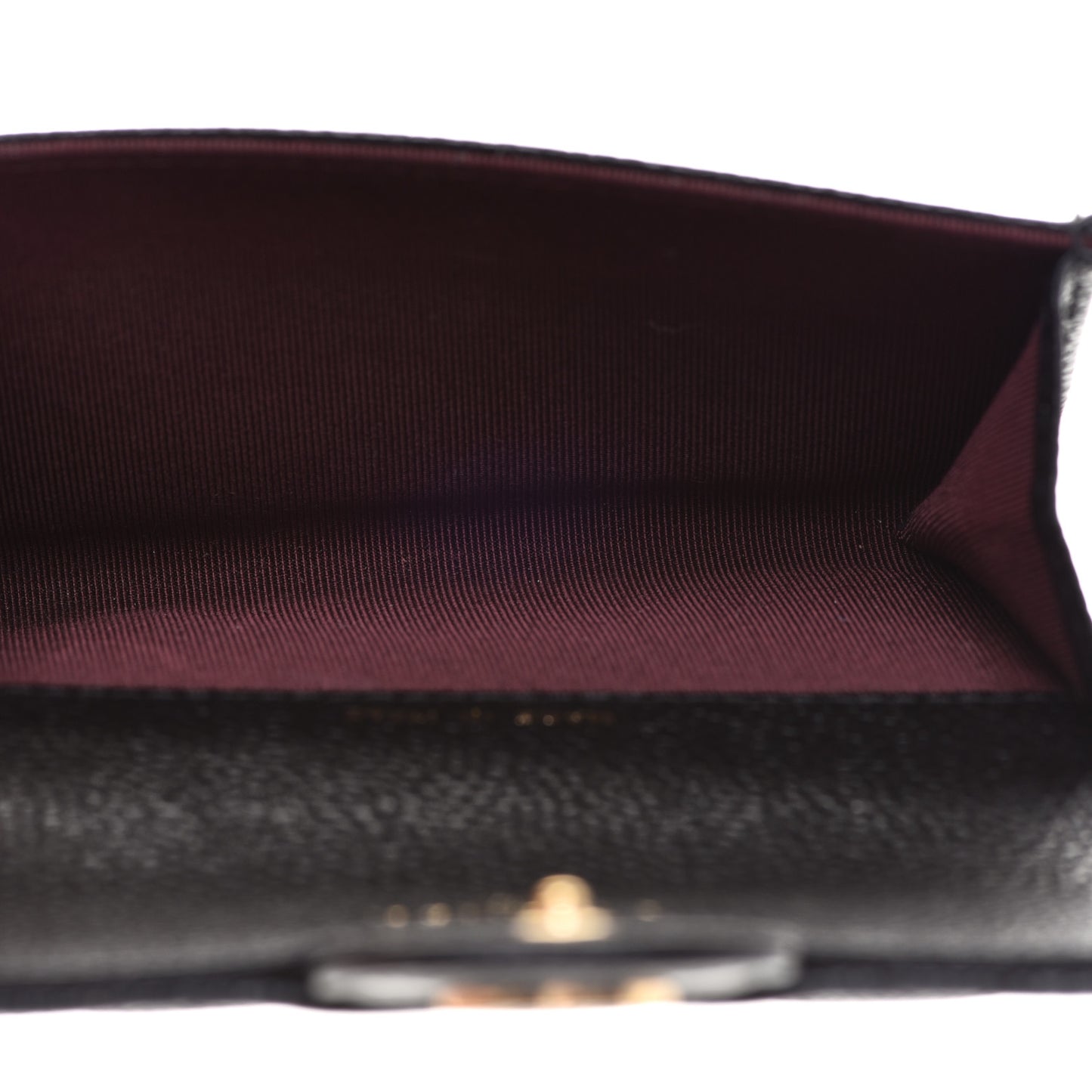 Caviar Quilted Flap Card Holder Black