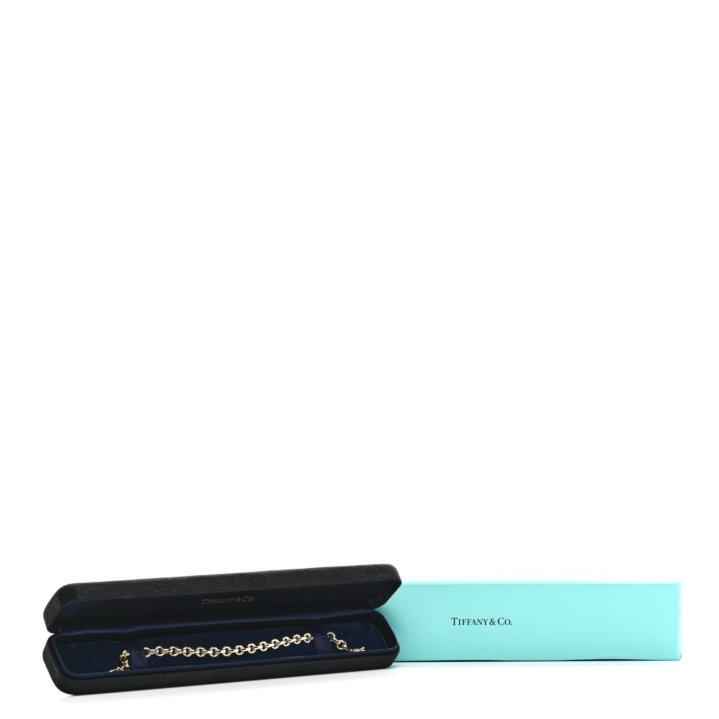 18K Yellow Gold Circle Link Chain Bracelet