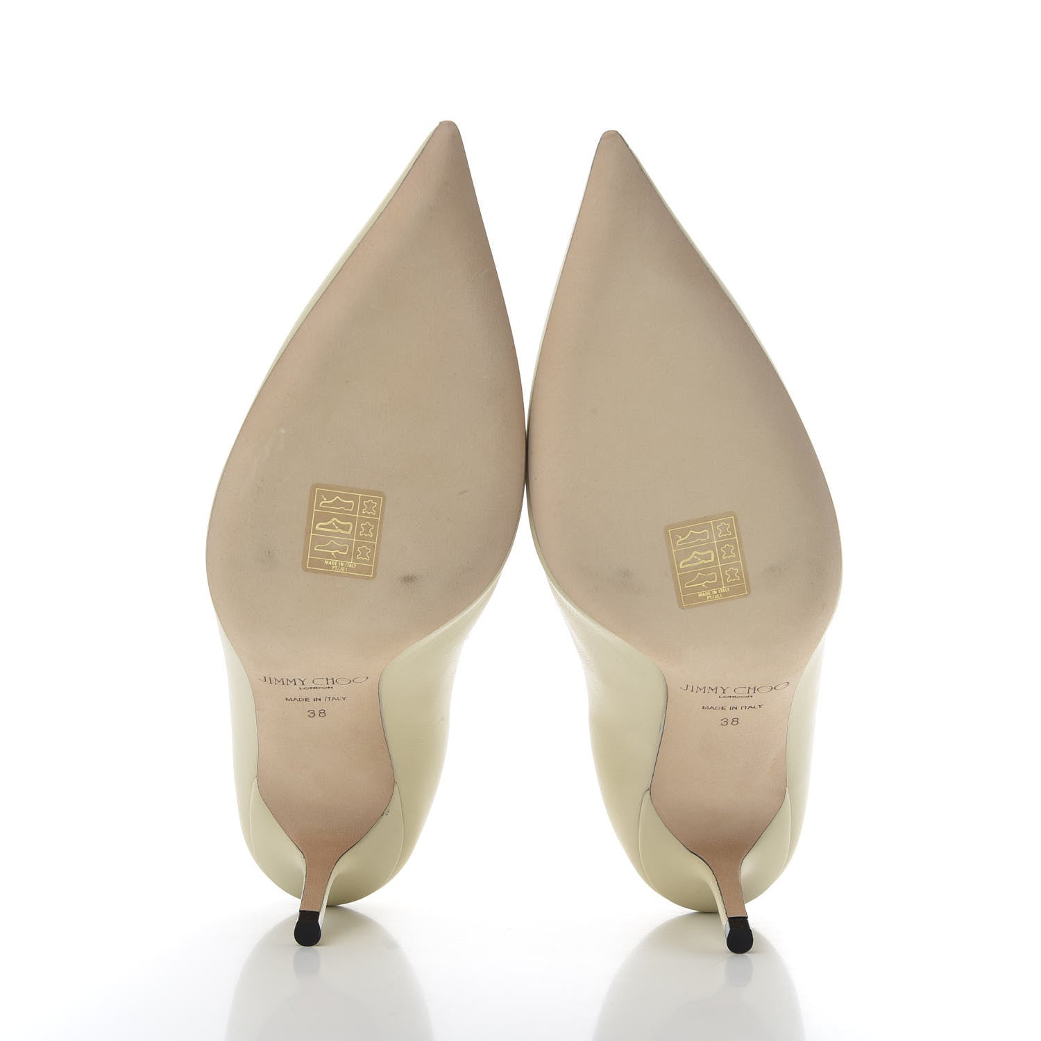 Jimmy Choo Smooth Calfskin Marinda 65 Ankle Booties 38 Linen 6 of 9