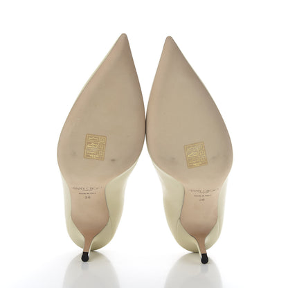Jimmy Choo Smooth Calfskin Marinda 65 Ankle Booties 38 Linen 6 of 9