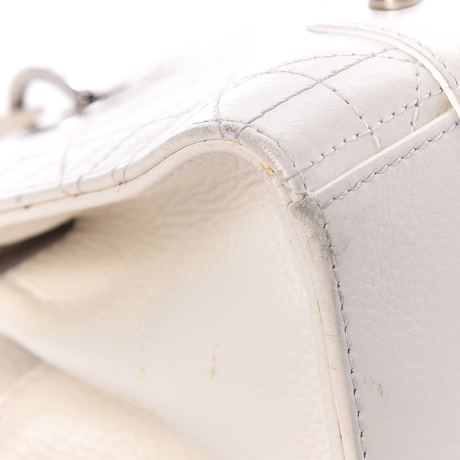Christian Dior Calfskin Cannage Stitched East West Lady Dior White 16 of 29