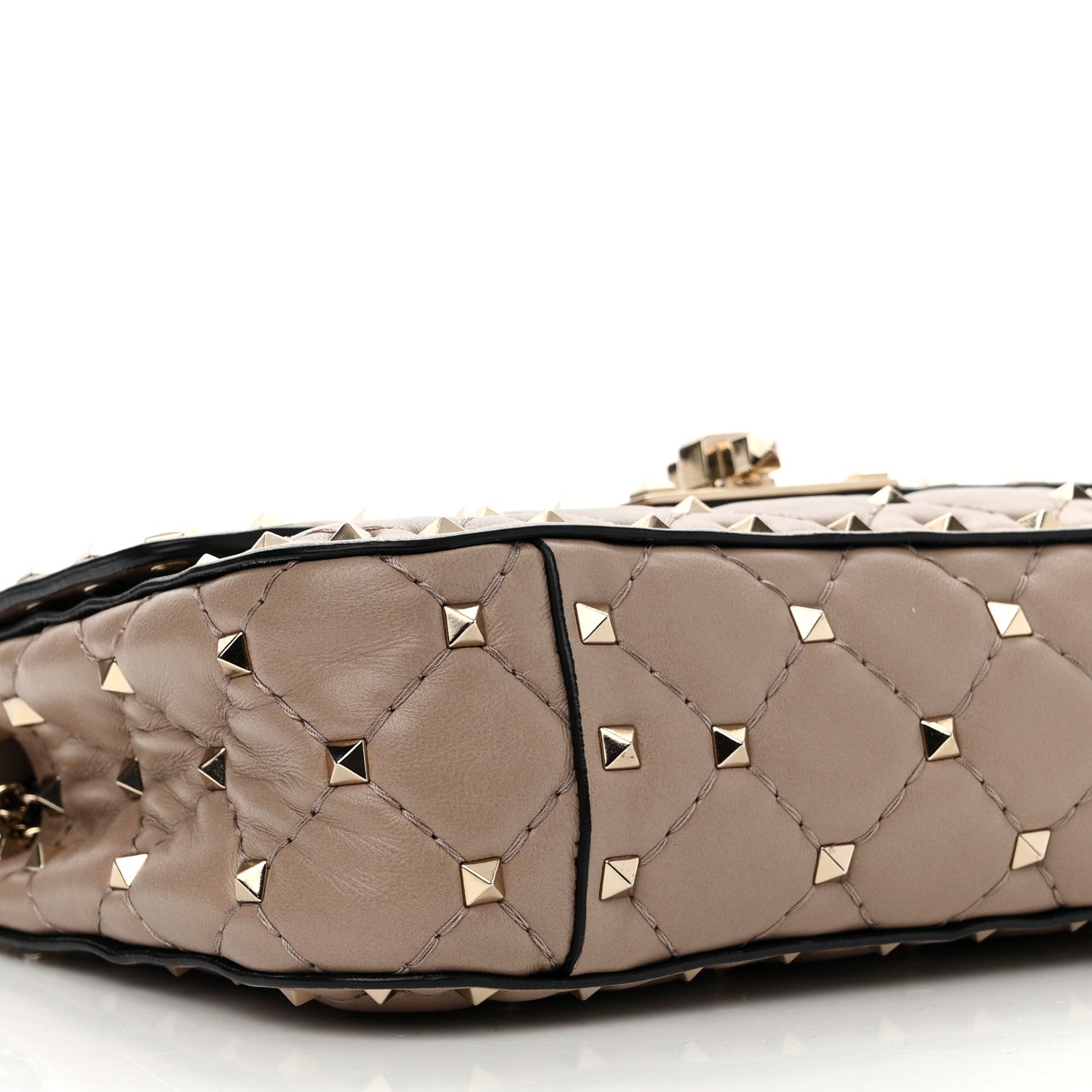 Valentino Garavani Nappa Small Rockstud Spike Shoulder Bag Poudre 8 of 11