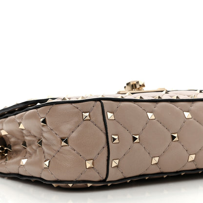 Valentino Garavani Nappa Small Rockstud Spike Shoulder Bag Poudre 8 of 11