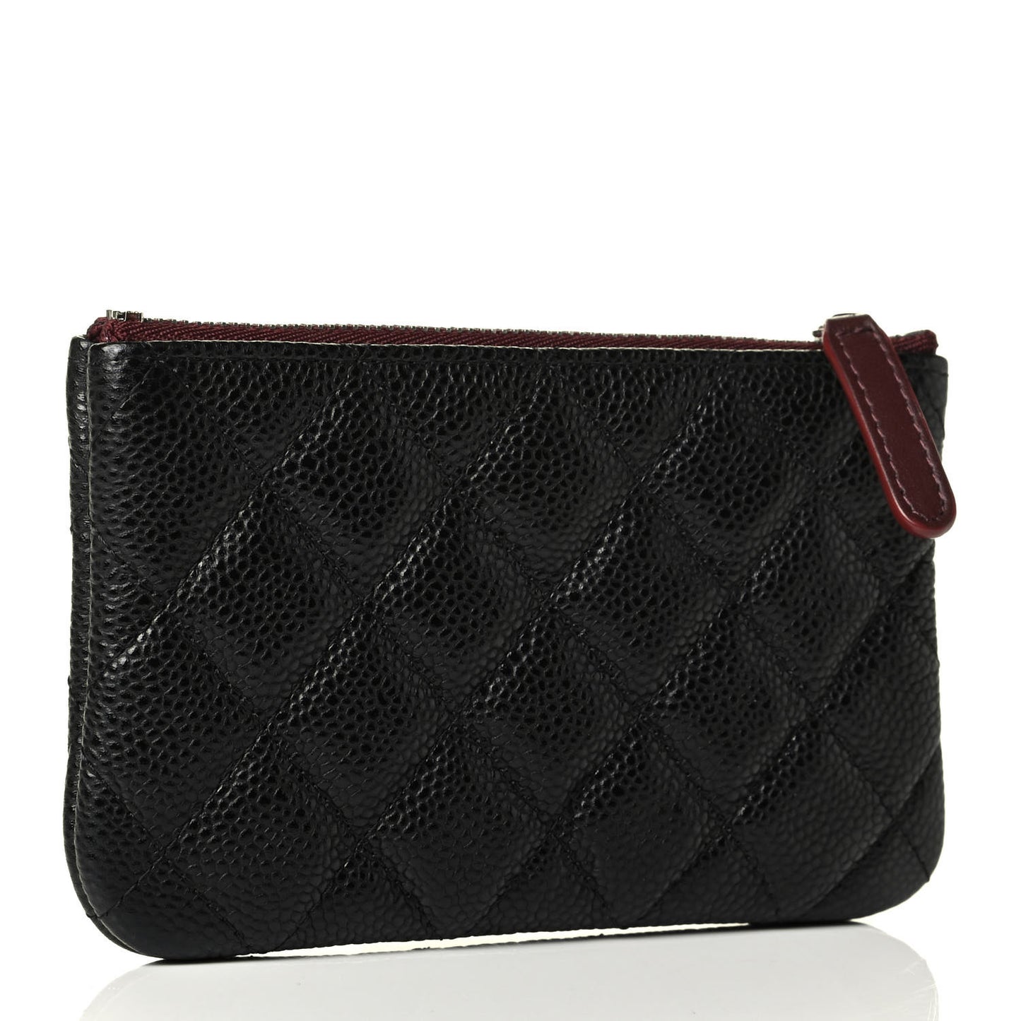 Caviar Quilted Small Cosmetic Case Black