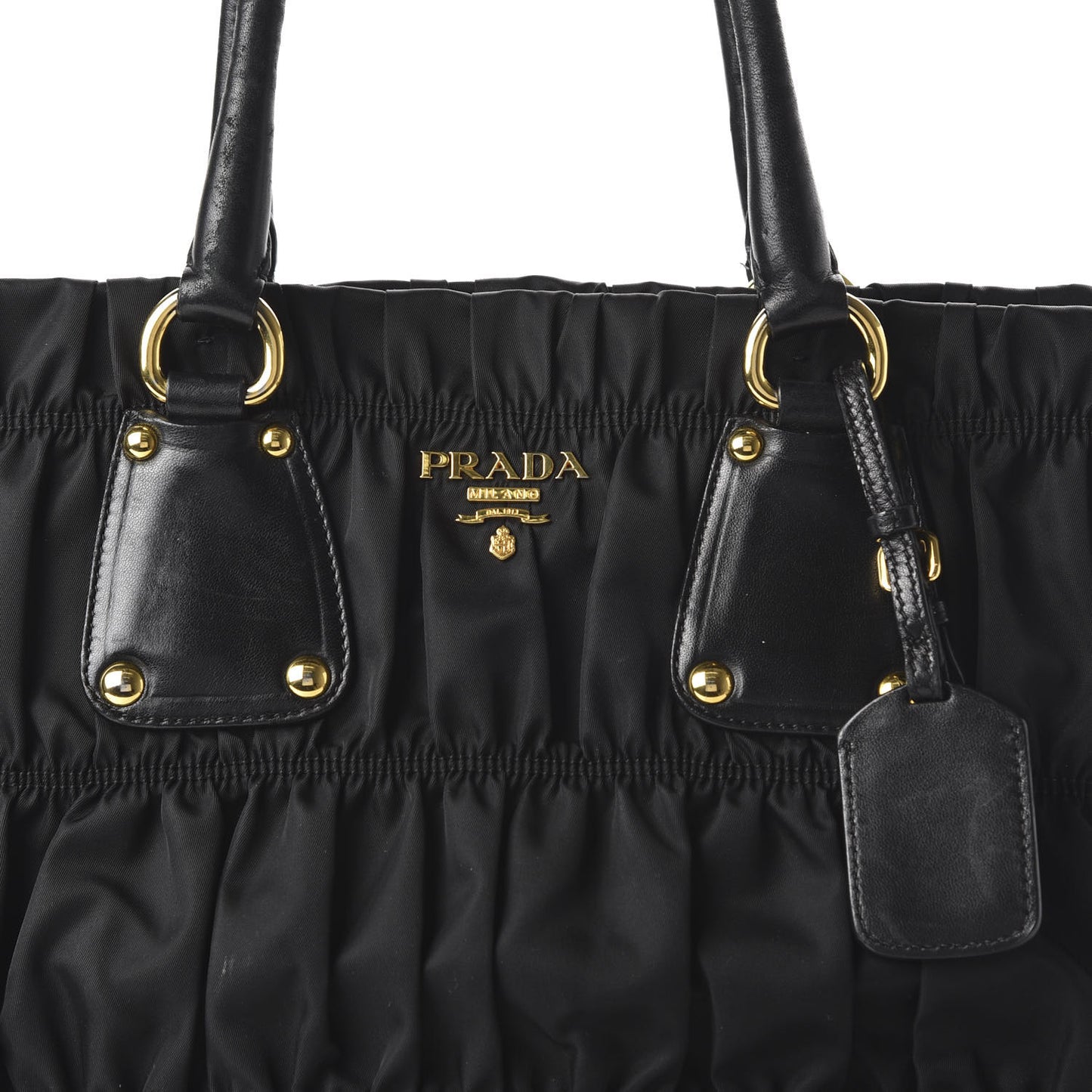 Tessuto Nylon Gaufre Tote Black
