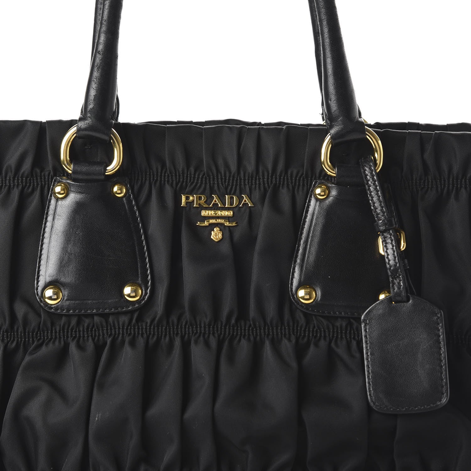 Prada Tessuto Nylon Gaufre Tote Black 9 of 9