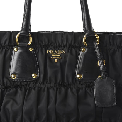 Prada Tessuto Nylon Gaufre Tote Black 9 of 9