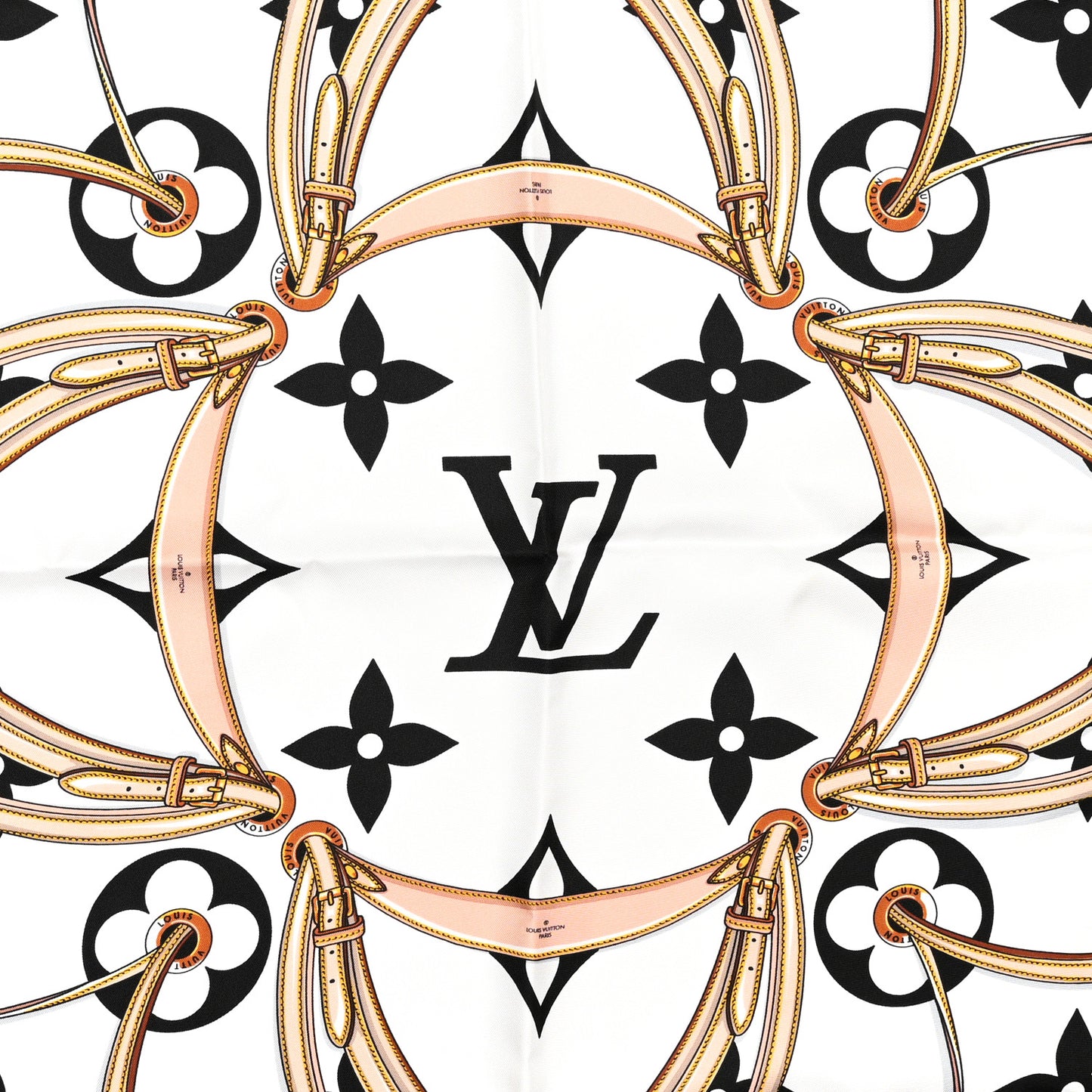 Silk Monogram Ultimate Square 90 Scarf Black
