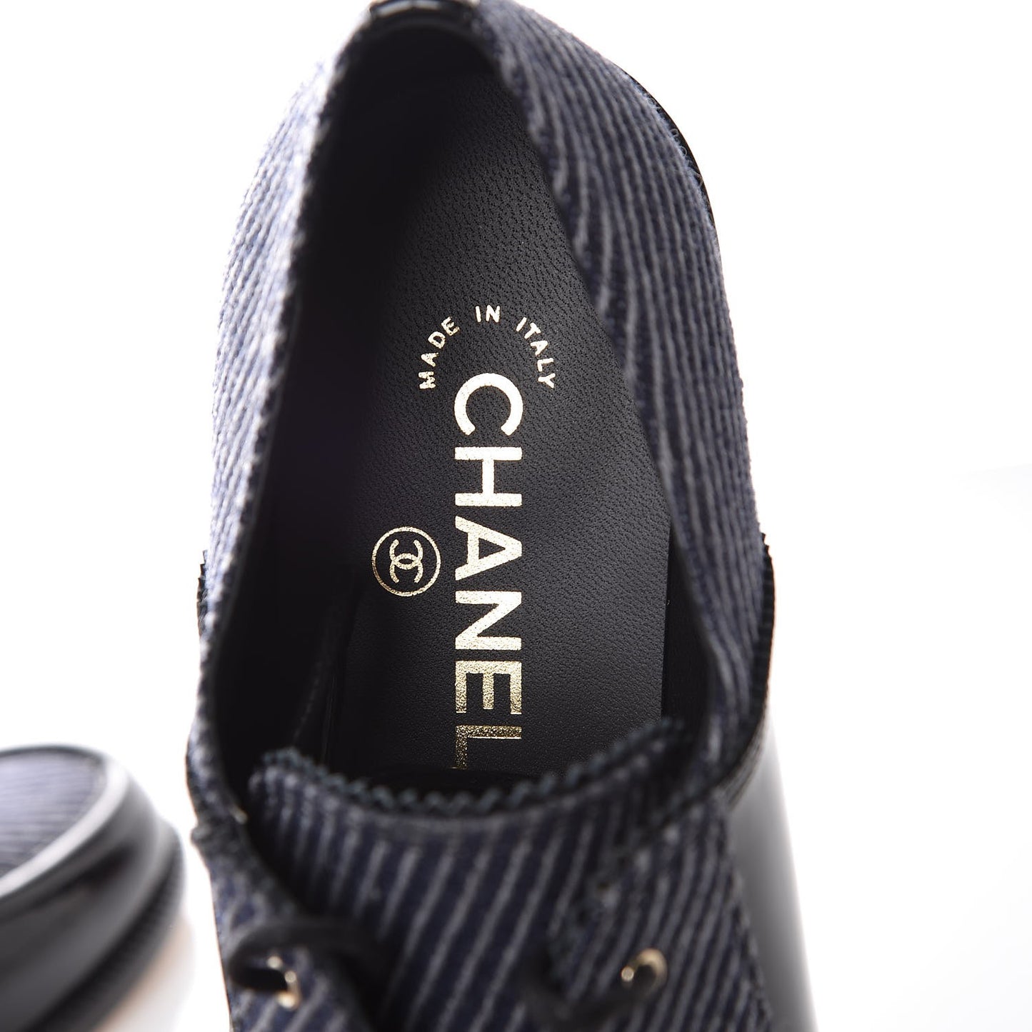 Tweed Patent CC Womens Lace Up Oxfords 39 Navy Grey Black