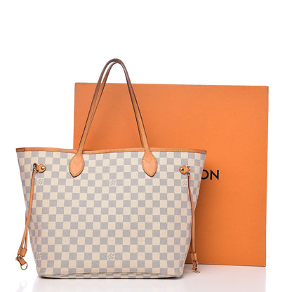 Louis Vuitton Damier Azur Neo Neverfull MM Rose Ballerine 22 of 22
