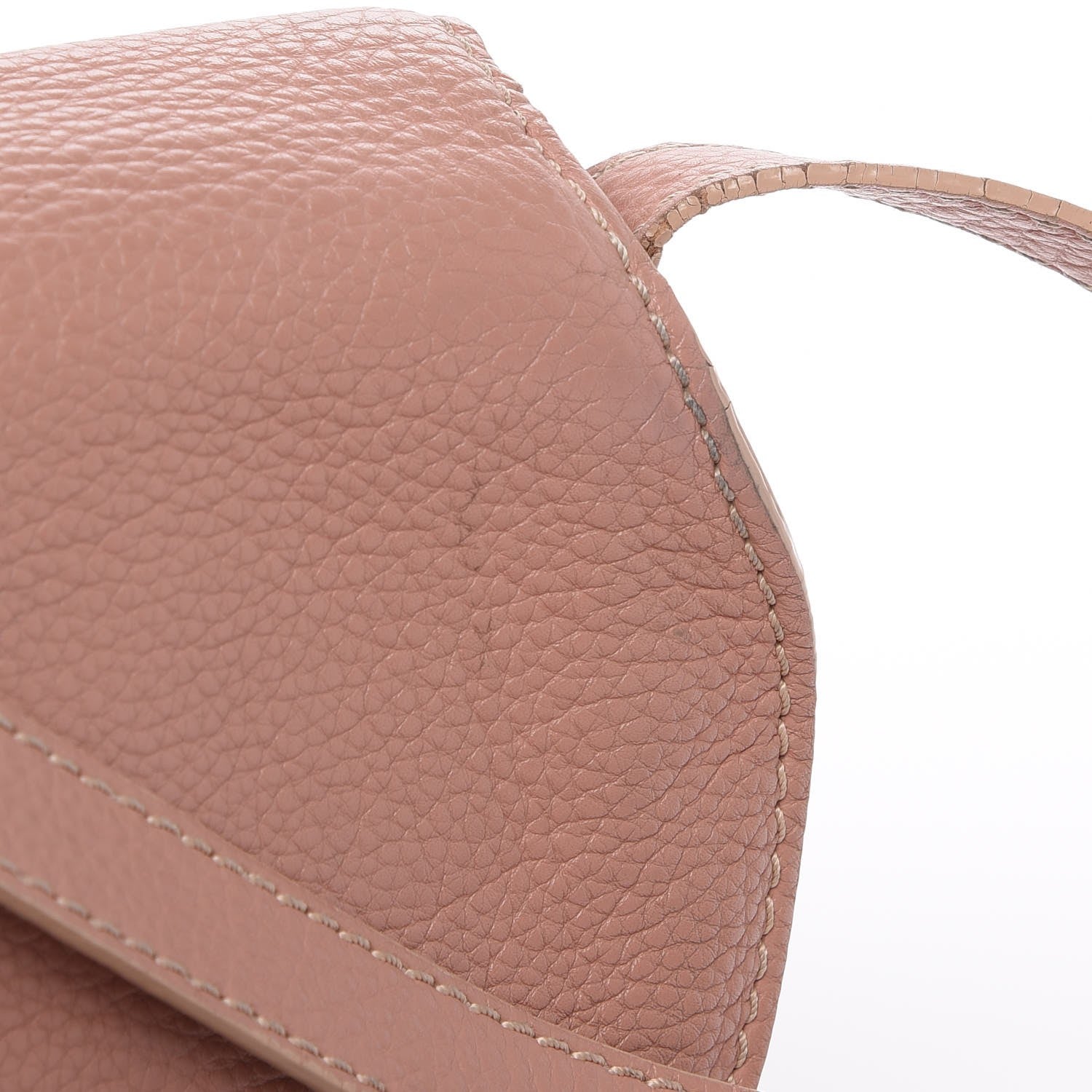 Chloe Grained Calfskin Small Marcie Saddle Bag Anemone Pink 19 of 20