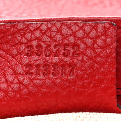 Gucci Pebbled Calfskin Medium Soho Flap Crossbody Vibrant Red 6 of 11
