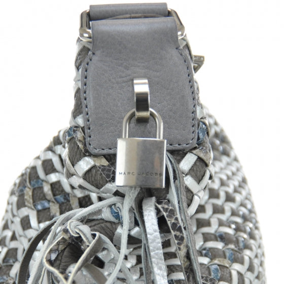 Woven Leather Boho Fringe Hobo