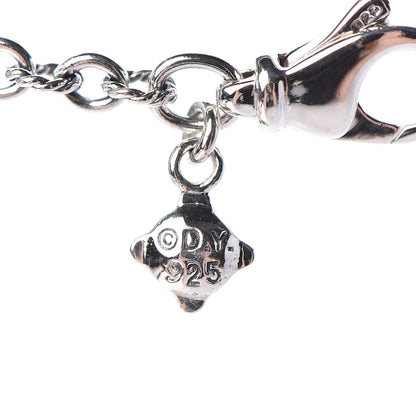 David Yurman Sterling Silver Diamond Cable Collectibles Lock and Key Charm Pendant Necklace 6 of 7