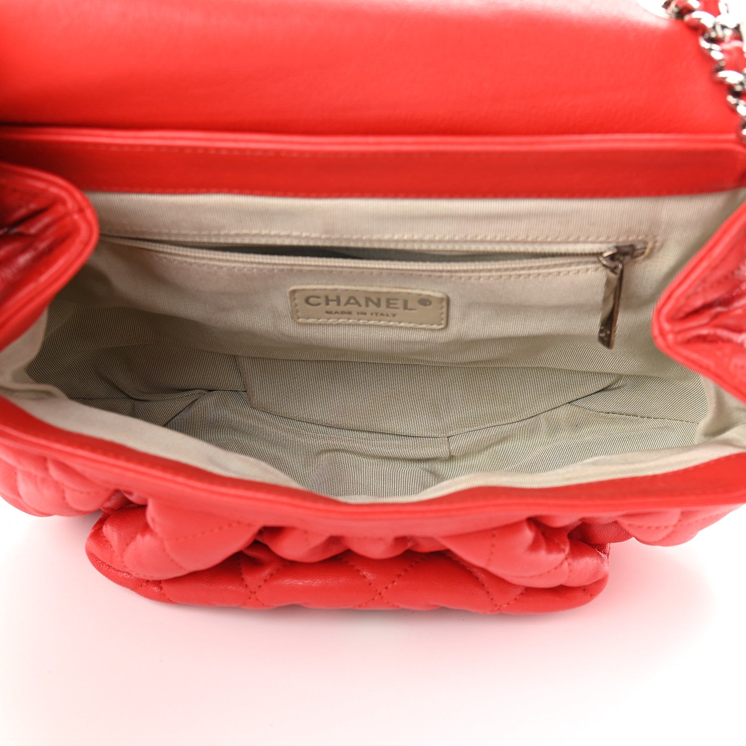 Chanel Washed Lambskin Medium Chain Around Messenger Red 4 of 10