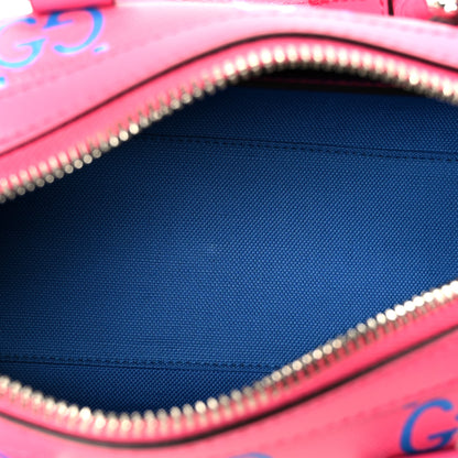 Gucci Calfskin GG Tennis Bi-Color Embossed Mini Duffle Bag Modern Fucsia Modern Blue 5 of 10