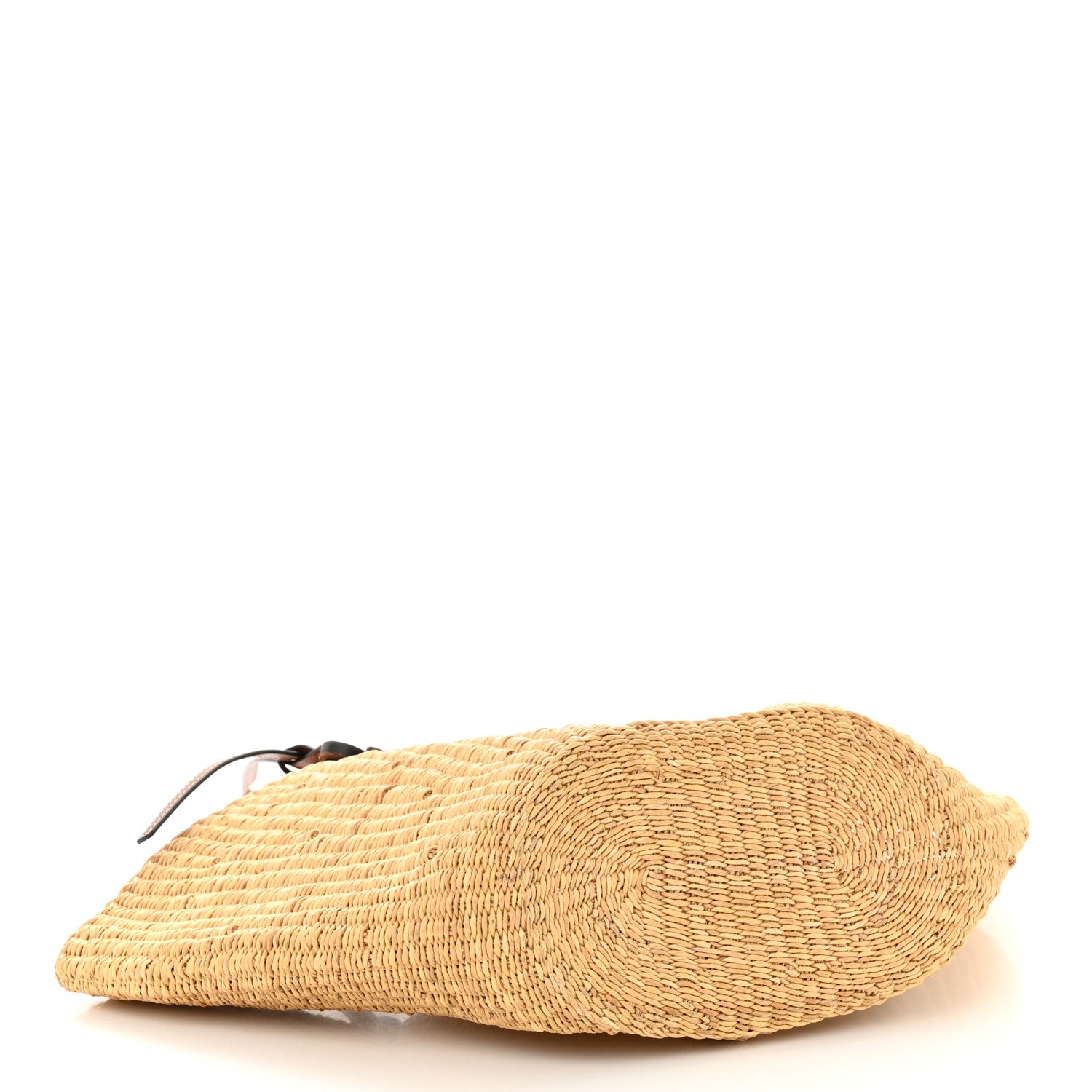 Loewe Calfskin Raffia Paulas Ibiza Small Shell Basket Tote Bag Natural Tan 4 of 9