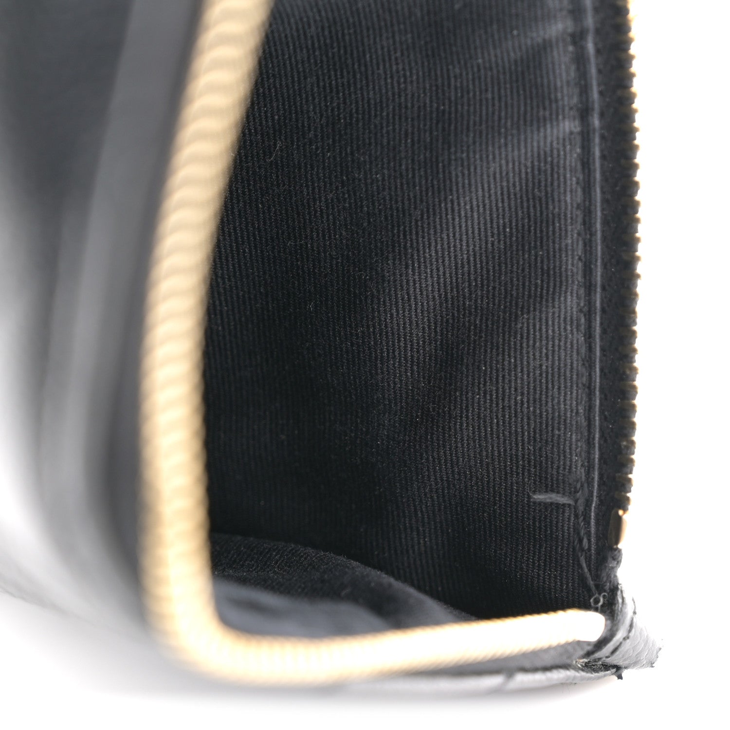 Saint Laurent Grain De Poudre Chevron Monogram Bill Pouch Black 9 of 10