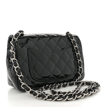 Chanel Patent Calfskin Quilted Mini Rectangular Flap Black 3 of 14
