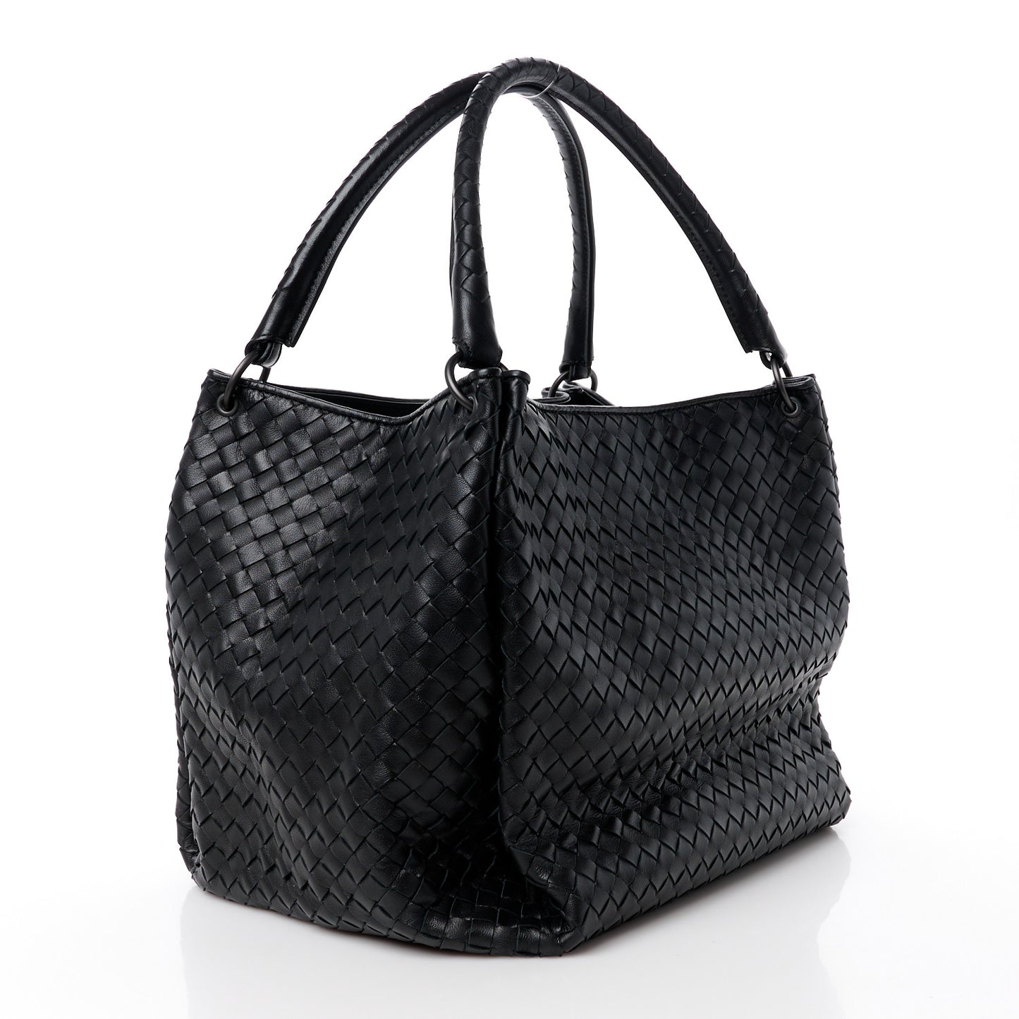 Nappa Intrecciato Parachute Bag Black