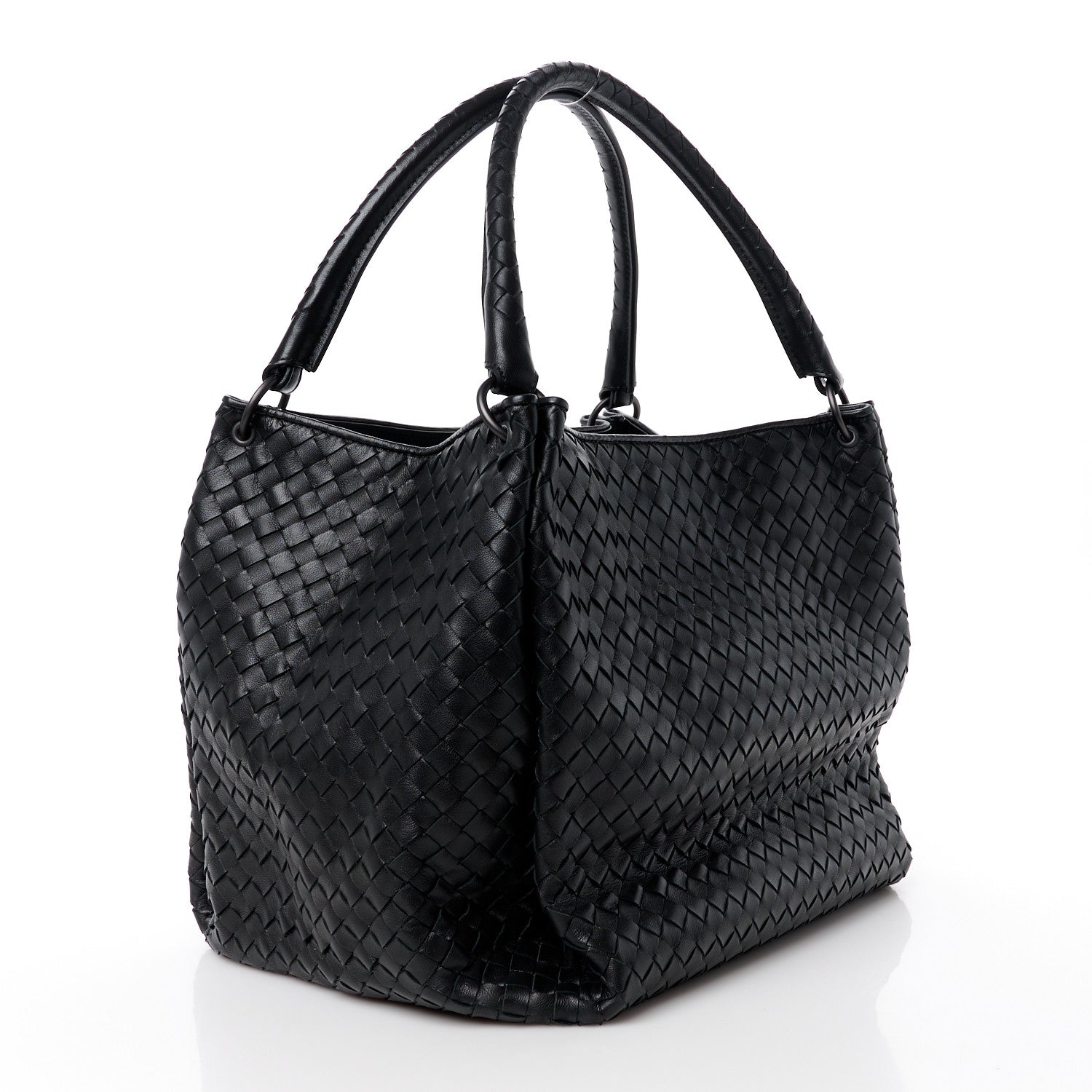 Bottega Veneta Nappa Intrecciato Parachute Bag Black 3 of 12