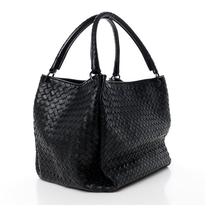 Bottega Veneta Nappa Intrecciato Parachute Bag Black 3 of 12