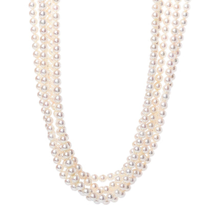 Mikimoto 14K White Gold Akoya Pearl 4.5-6mm Five Strand Necklace 4 of 5