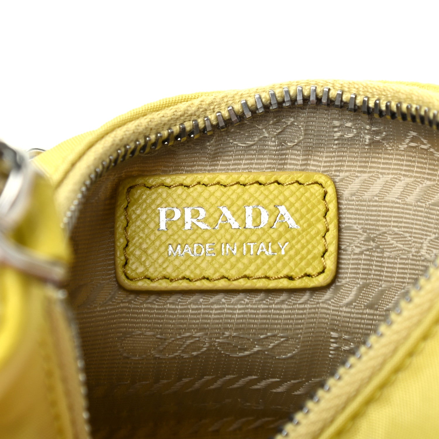 Prada Tessuto Nylon Saffiano Mini Re-Edition 2000 Shoulder Bag Ananas 6 of 7