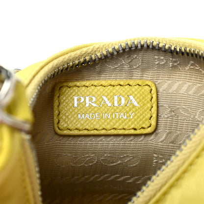 Prada Tessuto Nylon Saffiano Mini Re-Edition 2000 Shoulder Bag Ananas 6 of 7