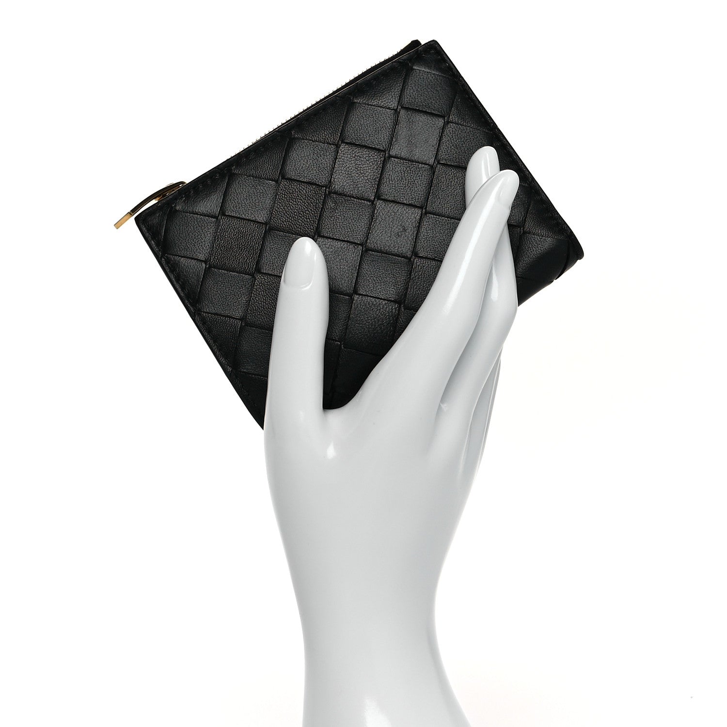 Bottega Veneta Nappa Intrecciato Bifold Zip Wallet Black 2 of 7