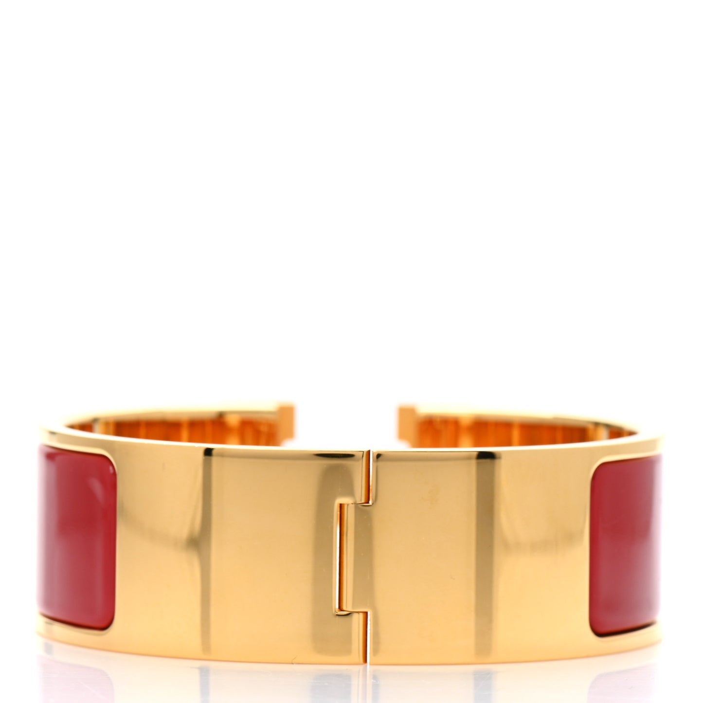 Enamel Wide Clic Clac H Bracelet PM Rouge Amarante