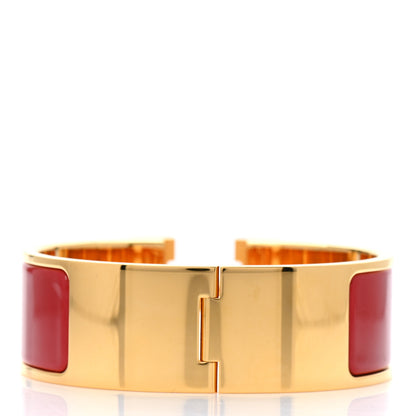 Hermes Enamel Wide Clic Clac H Bracelet PM Rouge Amarante 4 of 4