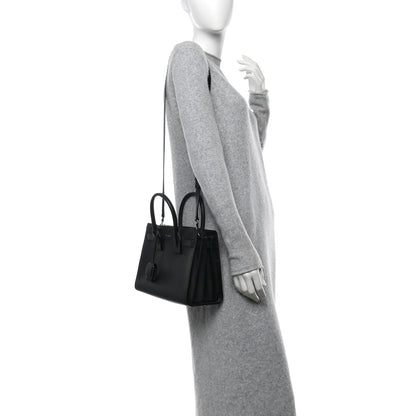 Saint Laurent Grained Calfskin Baby Sac De Jour Black 2 of 15